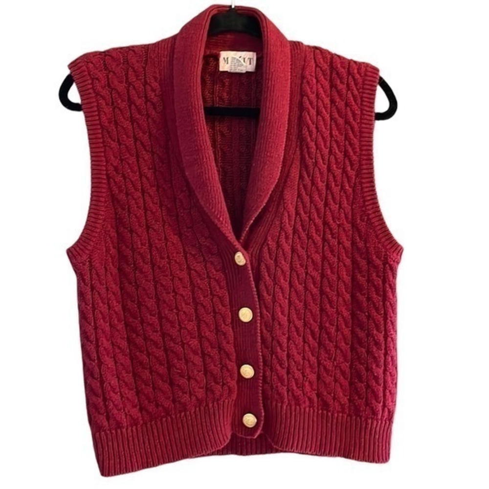 Women's Maroon Mix It‎ Sweater Vest Size 2